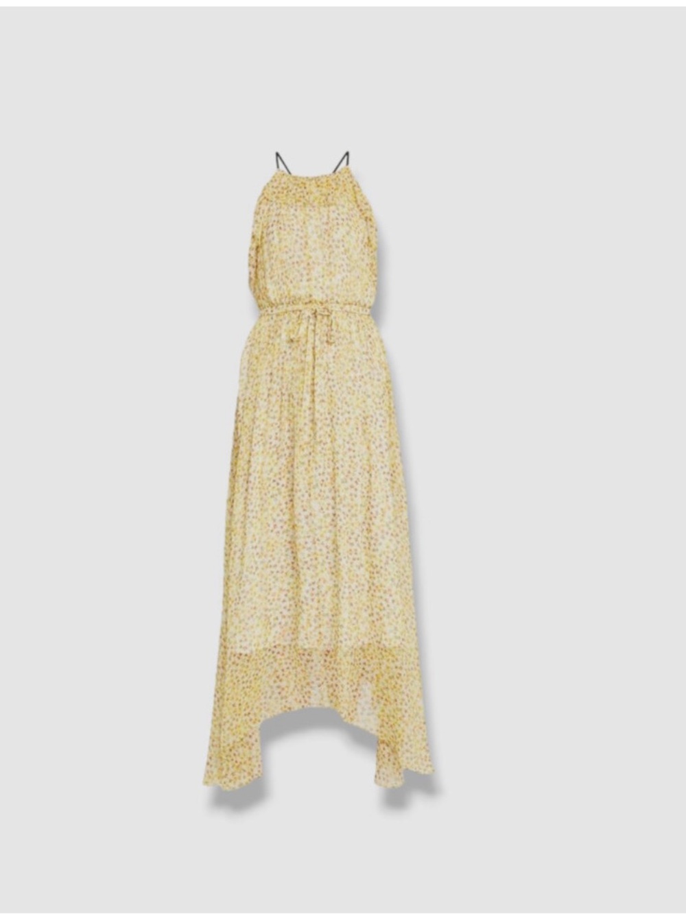 Jason Wu Yellow Floral High-Low Halter Dress